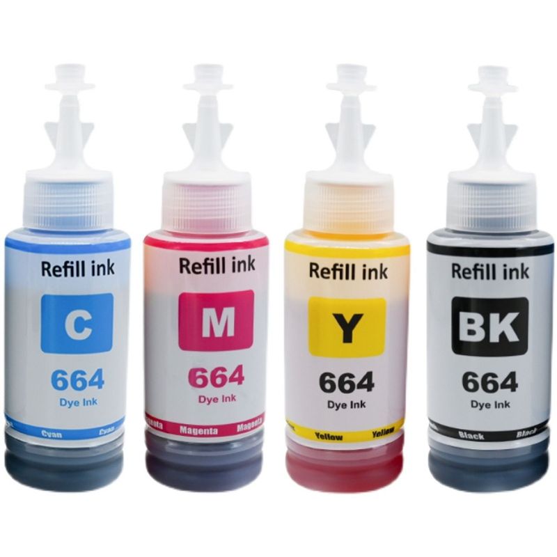 GENERICO - Kit 4 Tintas 664 Generica Para Epson L375 L495 L110 L1300 L220 ET2550