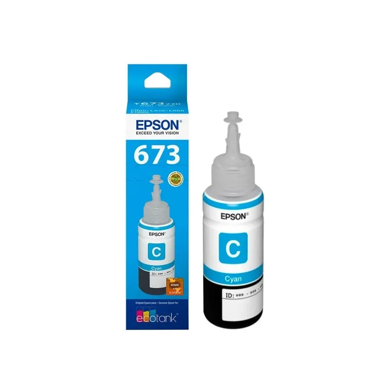 EPSON - Tinta 673 Cian Imp Epson L800 L805 L810 L1800 Original