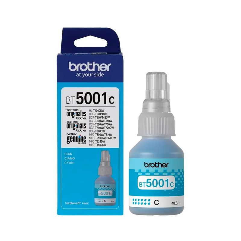 BROTHER - Tinta Original 5001 Cian Para Brother T920dw T720dw T520w T420w