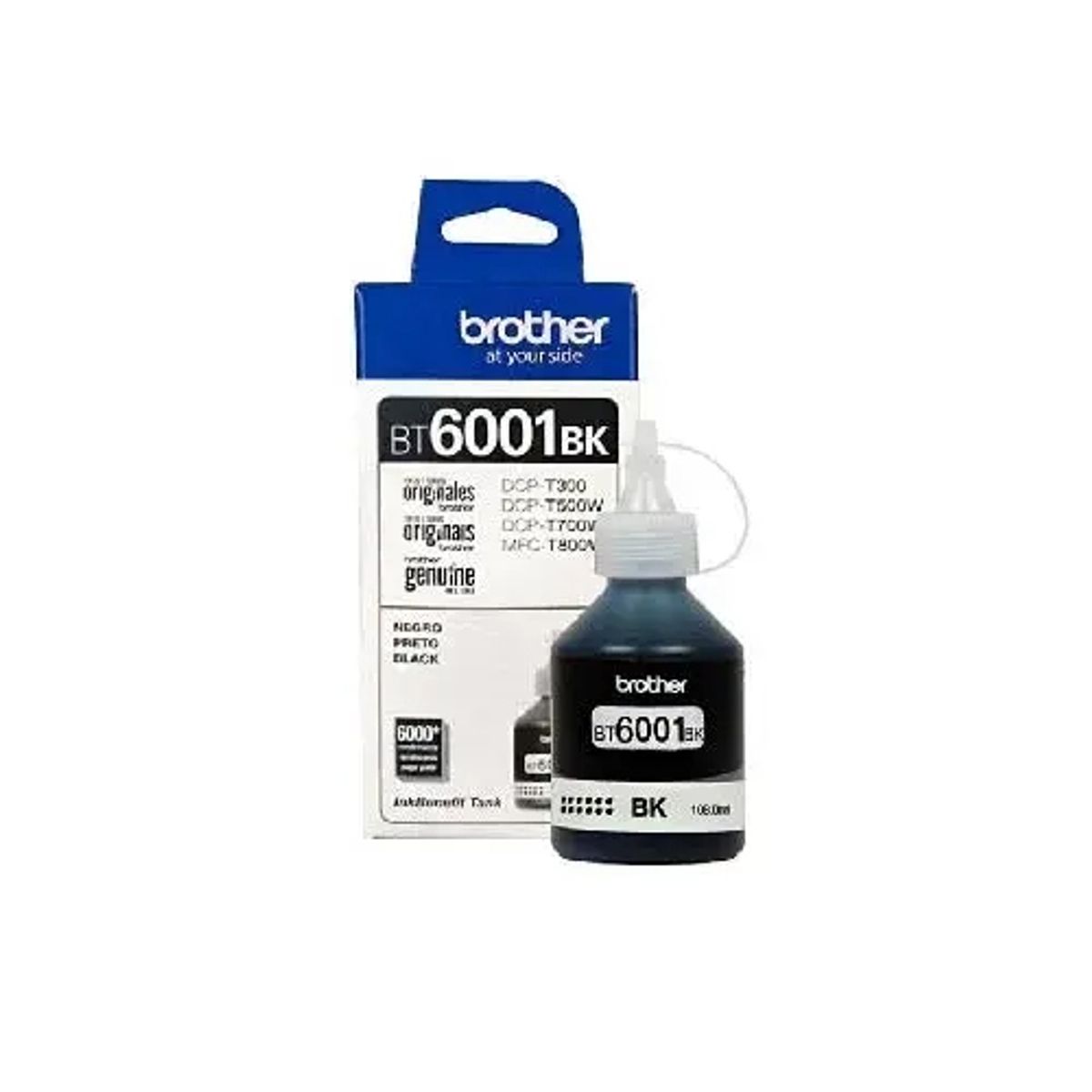 BROTHER - Tinta Negra Brother Bt6001bk Para Dcp-t500w Dcpt700w Mfct800