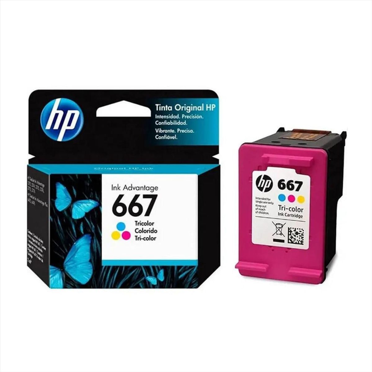 HP - Cartucho Original 667 Tricolor Para Deskjet Ink 2775 2375 2875