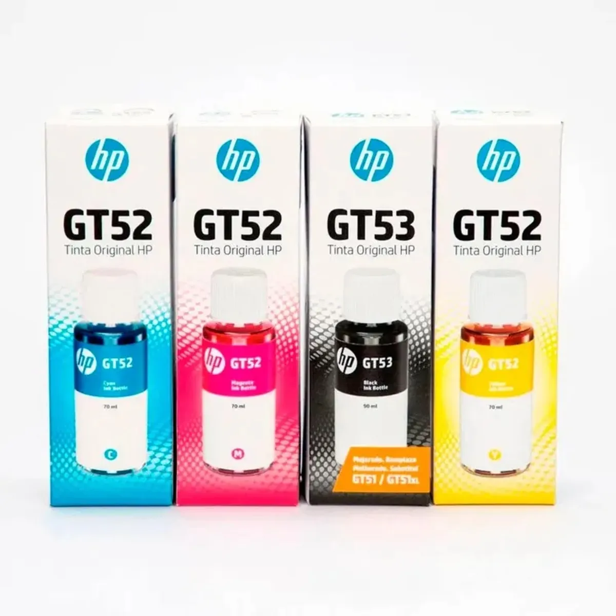 HP - Kit 4 Botellas Tinta HP Original Gt52 Gt53 Color Ink Tank 115 315 415