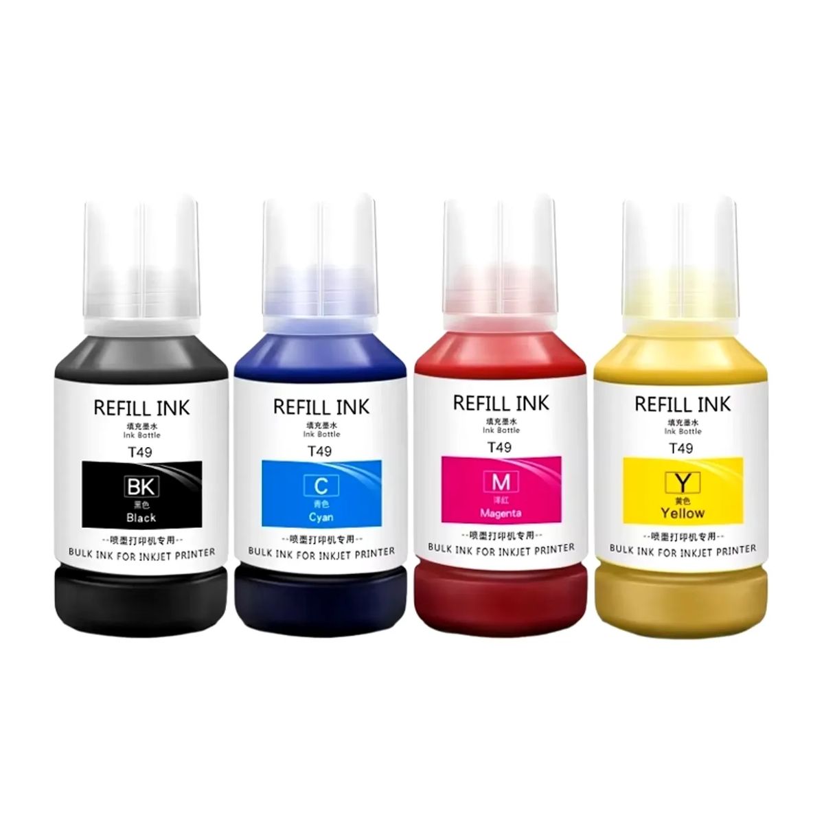 GENERICO - 4 Tintas Genericas T49 Para Impre Epson F170 F530 T3100