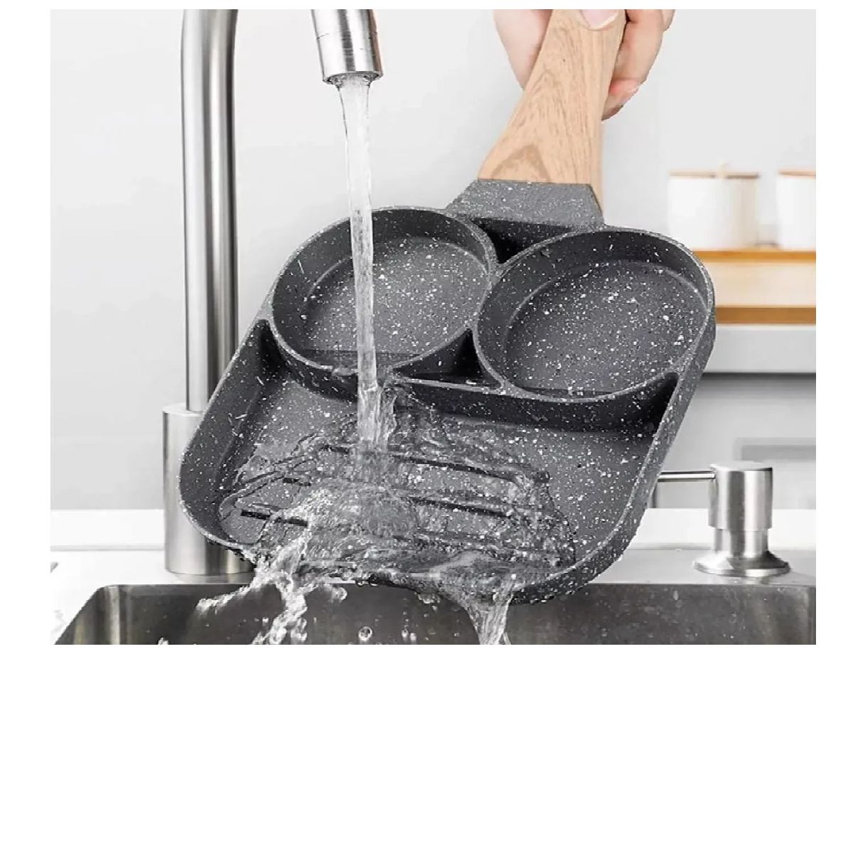 SKY - Sartén Antiadherente Multiusos 3 En 1 Para Huevos Carne