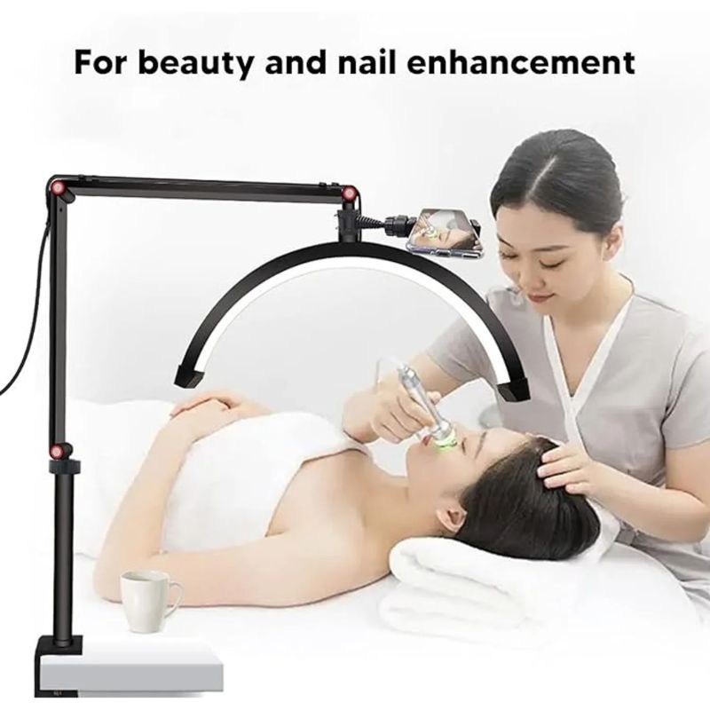 GENERICO - Lámpara Media Luna LED Profesional Luz de Pinza 360° para Estética Spa