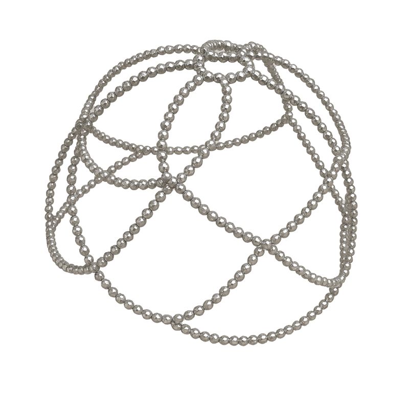 AUTORA BY MEIF RUBIO - Tocado Silver en pedrería- Accesorio de cabeza para Conciertos