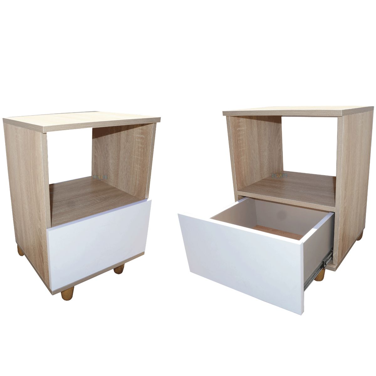 MAOS - Combo X2 Mesa De Noche  Nochero  Mesa Auxiliar