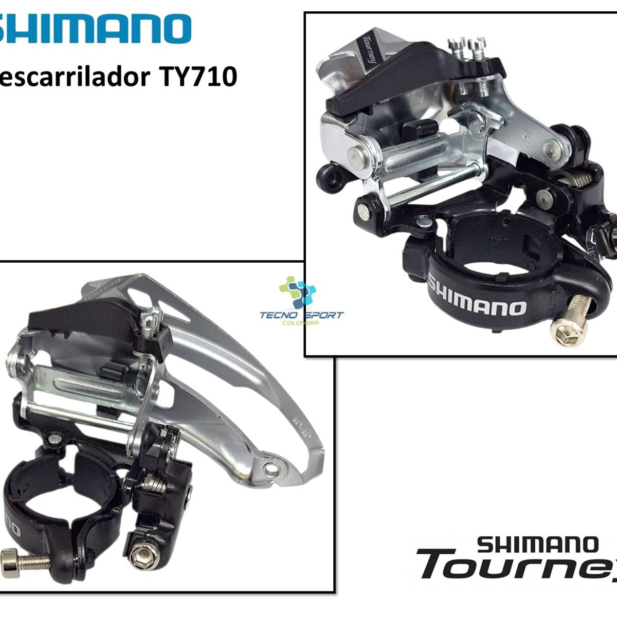SHIMANO - Descarrilador Shimano Tourney Ty710 Universal Bicicleta Mtb