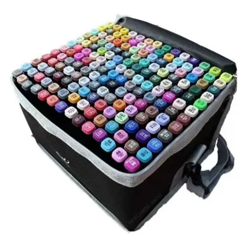 GENERICO - Set De Marcadores Doble Punta 168 Pcs