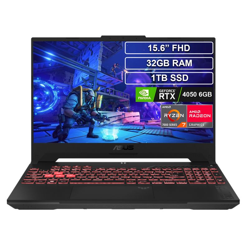 ASUS - Portátil ASUS TUF GAMING A15 Ryzen 7 7435HS 32GB 1TB RTX4050