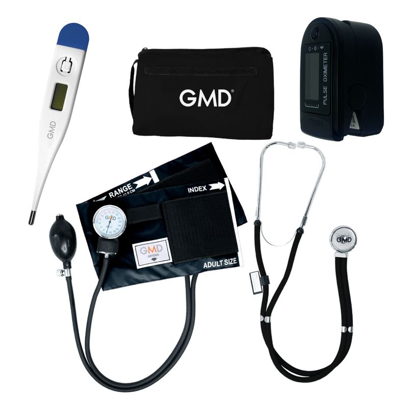 GMD - Kit Completo Enfermería Uso Clínico Y Estudiantil 4 Piezas Negro