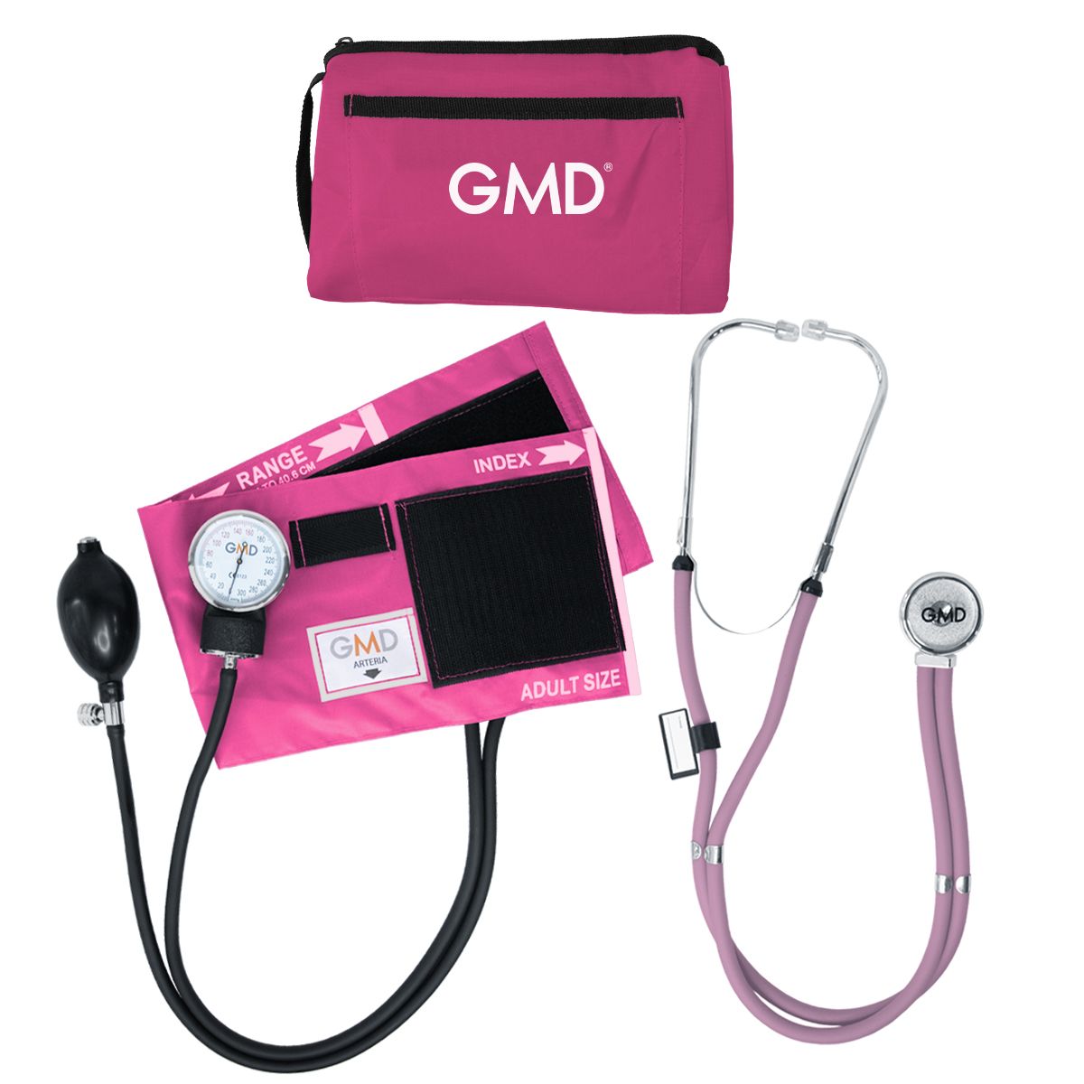 GMD - Kit Completo Enfermería Uso Clínico Y Estudiantil 4 Piezas Rosa