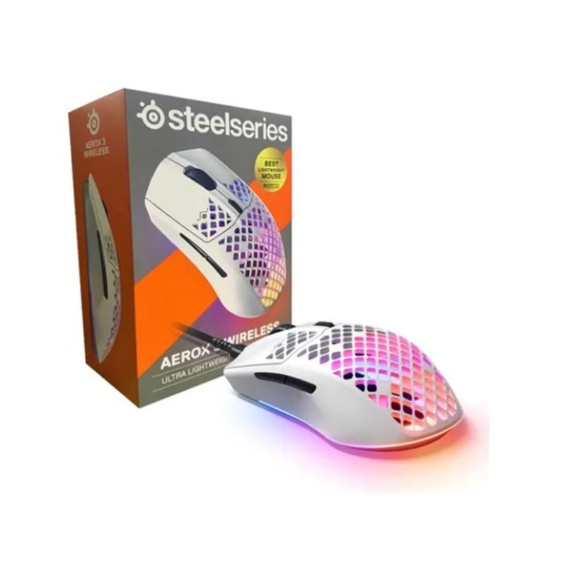 STEELSERIES - Mouse Gamer De Juego Steelseries Aerox 3 Onyx Blanco