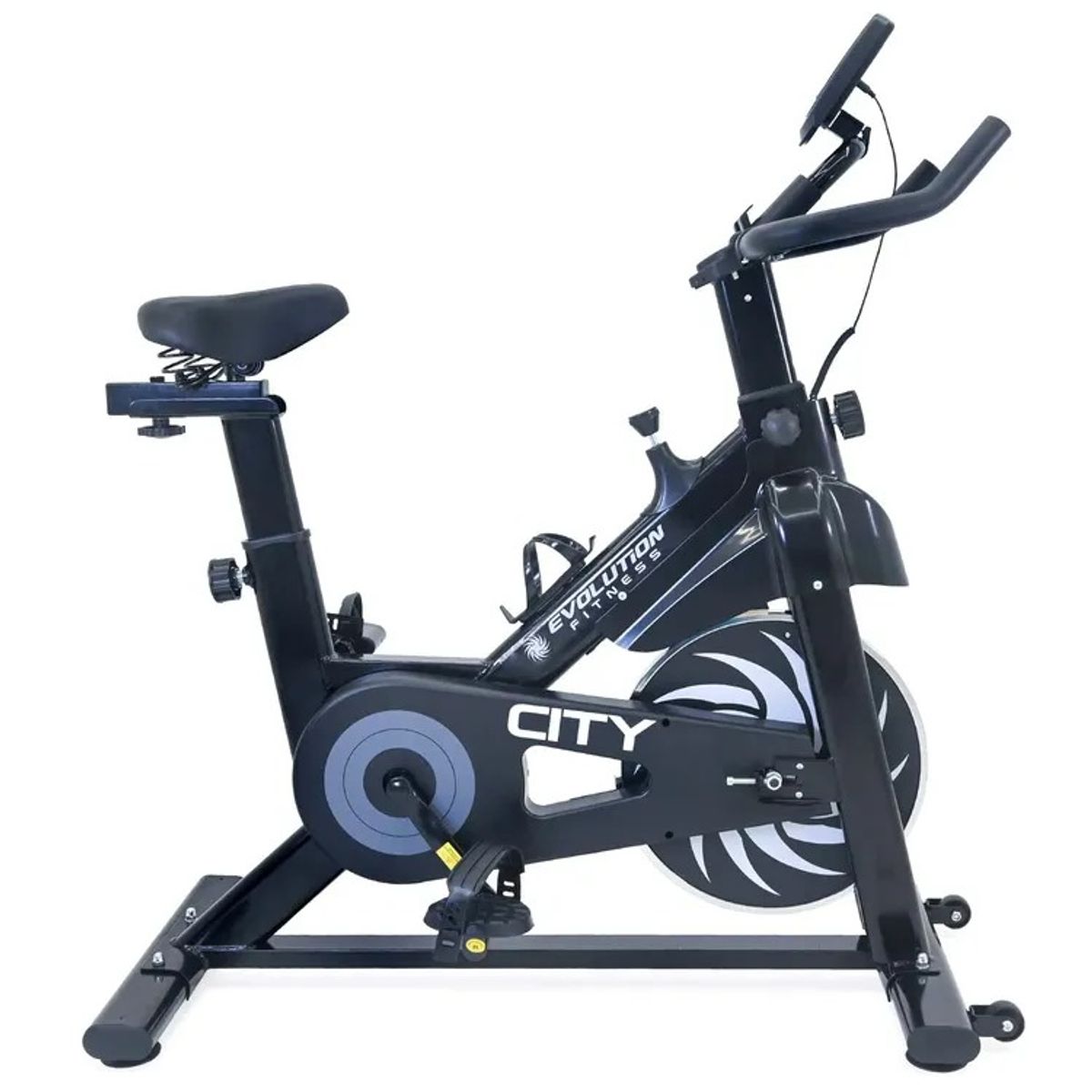 EVOLUTION FITNESS - Bicicleta Estática de Spinning EVO City Volante 5kg Resistencia de fricción