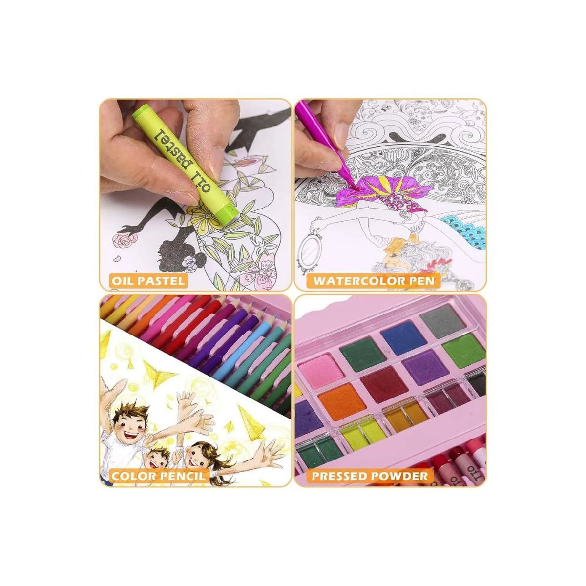 GENERICO - Set de Dibujo Super Mega Art Set – 208 piezas