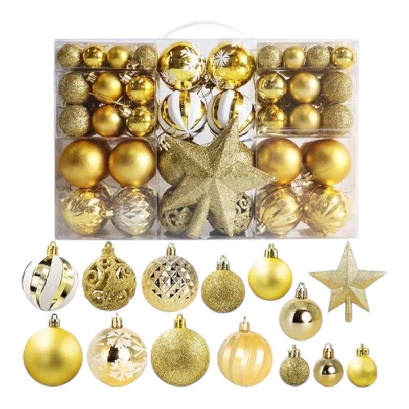 MULTIPLACE COLOMBIA - Bolas de Navidad adorno decorativo navideño 101 piezas alta calidad