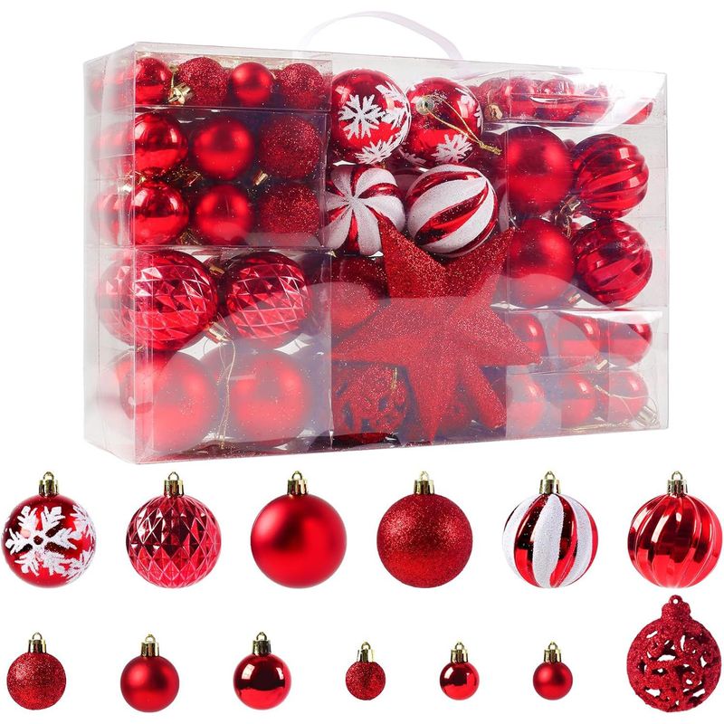MULTIPLACE COLOMBIA - Bolas de Navidad adorno decorativo navideño 101 piezas alta calidad