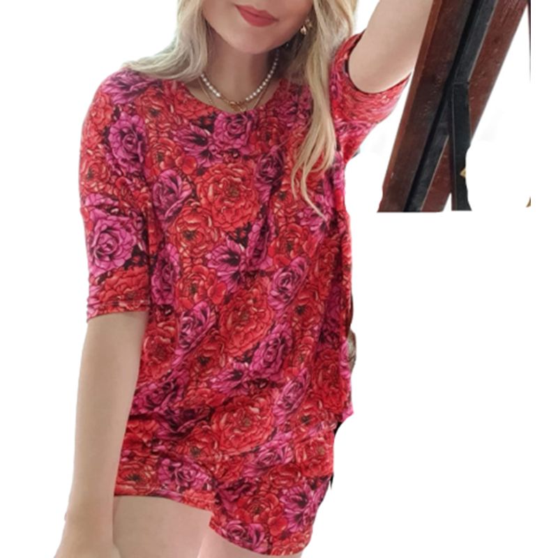 VIA7 - Conjunto de short y camison largo oversize multiusos