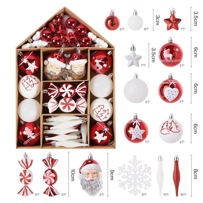 MULTIPLACE COLOMBIA - Bolas de Navidad adorno decorativo navideño 101 piezas alta calidad