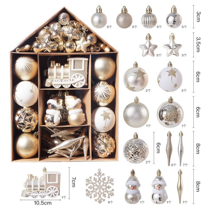 MULTIPLACE COLOMBIA - Bolas de Navidad adorno decorativo navideño 101 piezas alta calidad