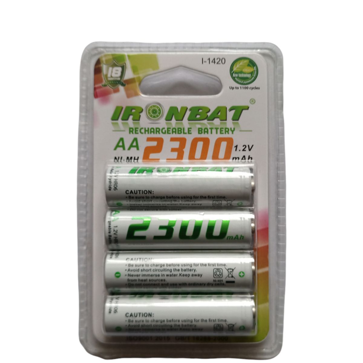 IRONBAT - Pilas Recargables Aa X4 Unidades De 2300 Amp