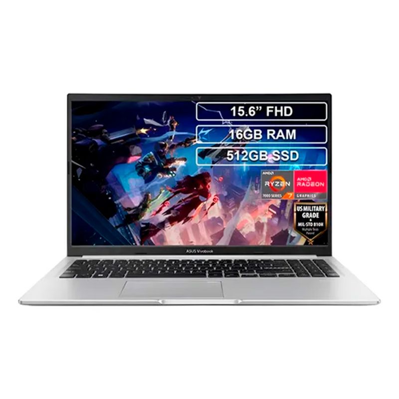 ASUS - Portátil Asus Vivobook 15 M1502 Ryzen7 7730u 16gb 512gb Gris