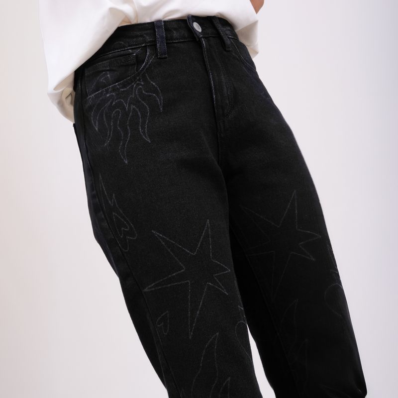 JULIANA SANCHEZ - Jean On fire - Negro