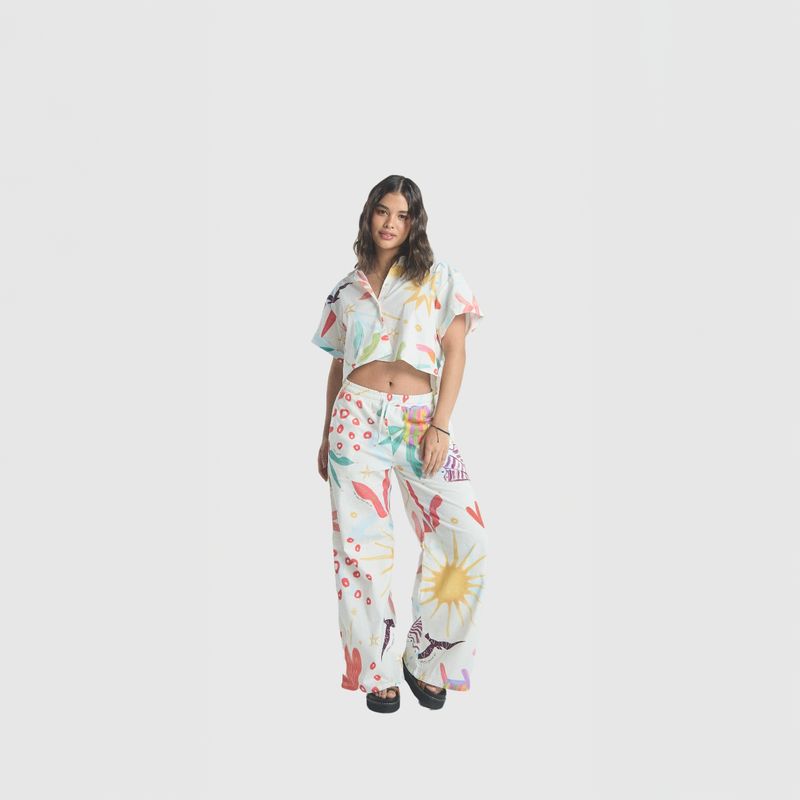 JULIANA SANCHEZ - Pantalón Paradise - Marfil