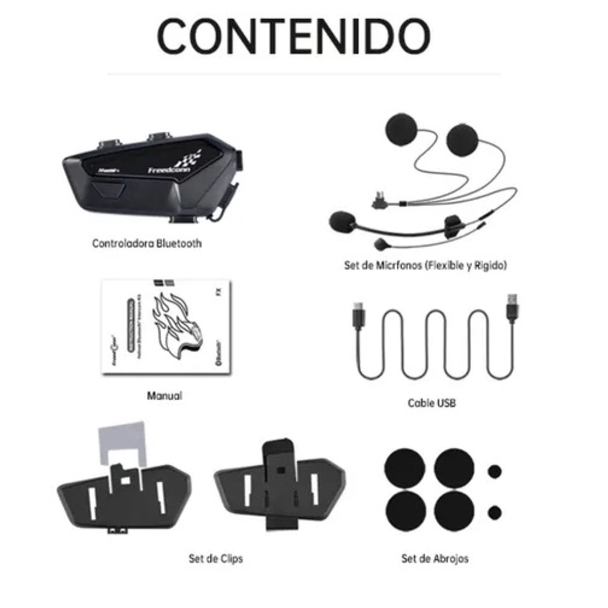 FREEDCONN - Intercomunicador Casco Freedconn Fx Pro Impermeable