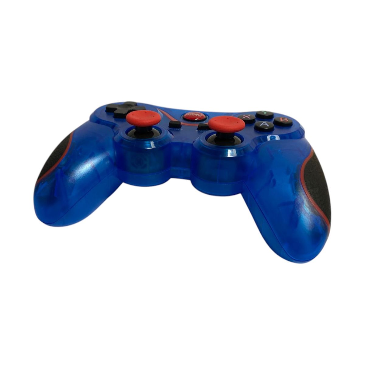 GENERICO - Control Bluetooth X3 Transperente Azul + Soporte Para Celular  y Pc