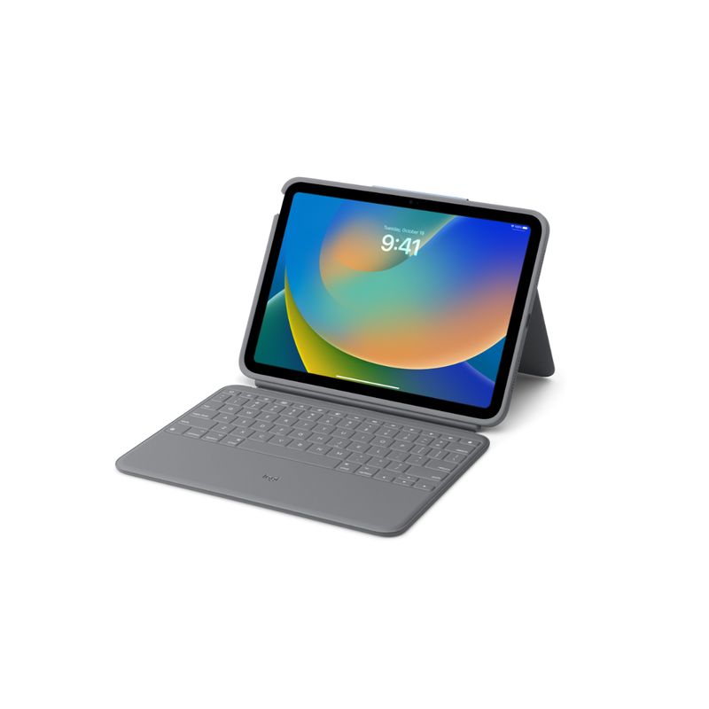 LOGITECH - Funda Rugged Folio con teclado de Logitech para el iPad A16