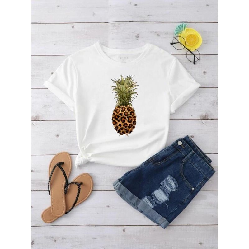 ISMI - Camiseta Animal Print Mujer Manga Corta Ismi