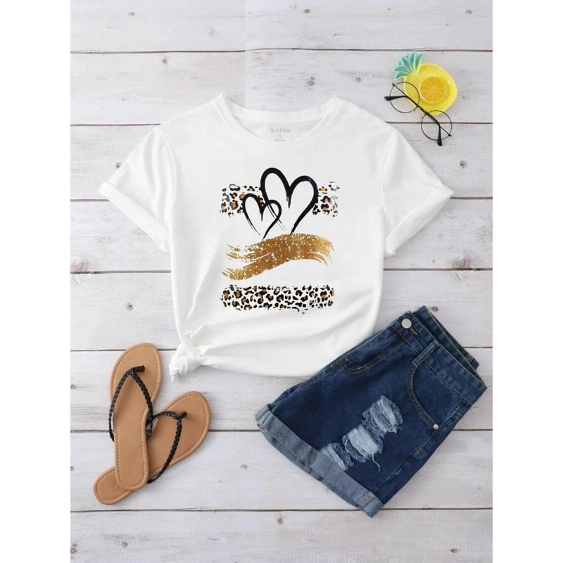 ISMI - Camiseta Animal Print Mujer Manga Corta Ismi