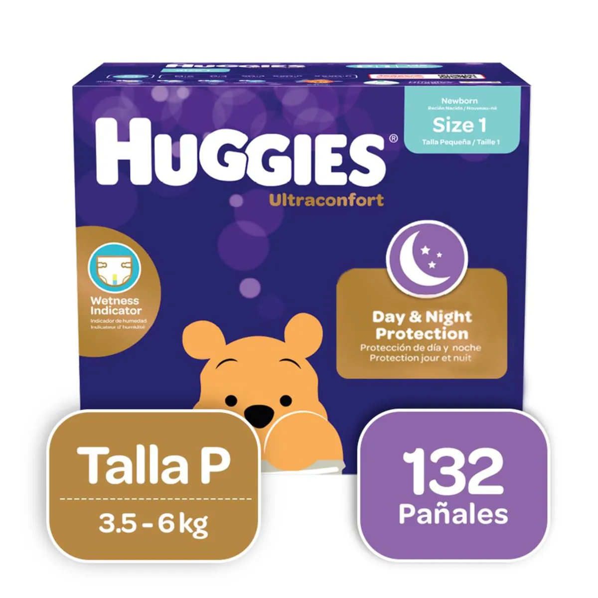 HUGGIES - Pañales Huggies Ultraconfort Talla P / 132 Unidades