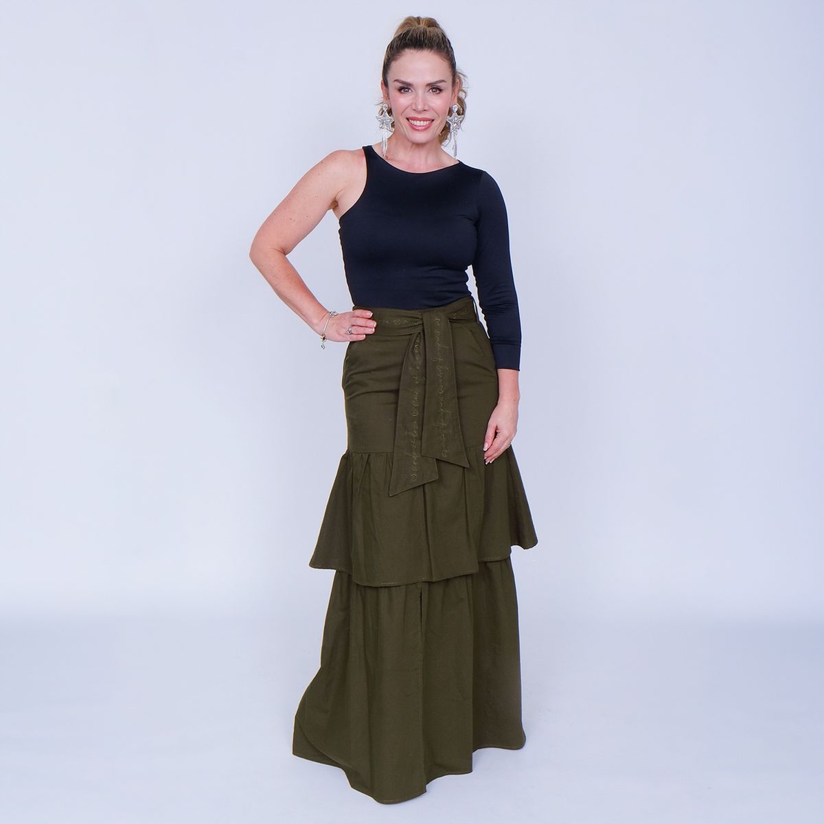 JULIANA SANCHEZ - Falda Boleros Verde - Verde