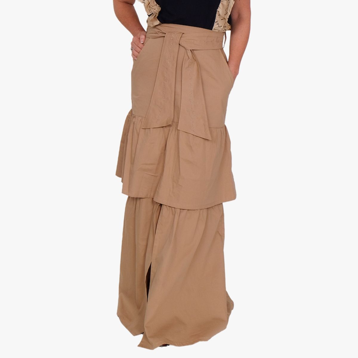 JULIANA SANCHEZ - Falda Boleros Caqui - Caqui