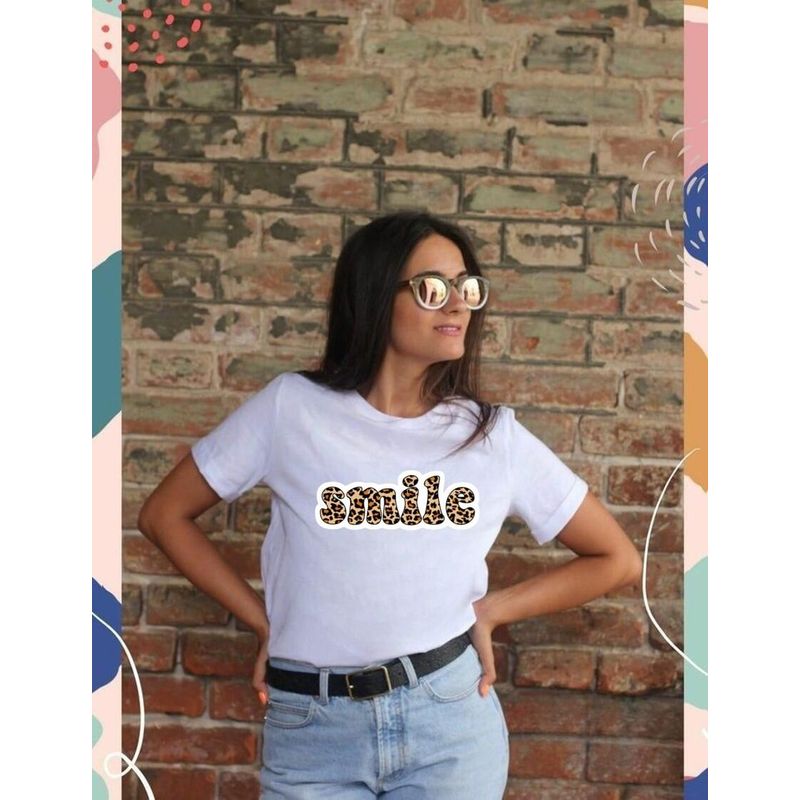 ISMI - Camiseta Animal Print Mujer Manga Corta Ismi