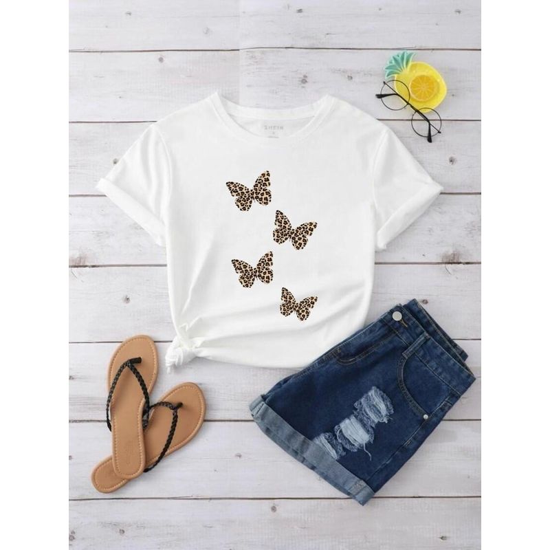 ISMI - Camiseta Animal Print Mujer Manga Corta Ismi