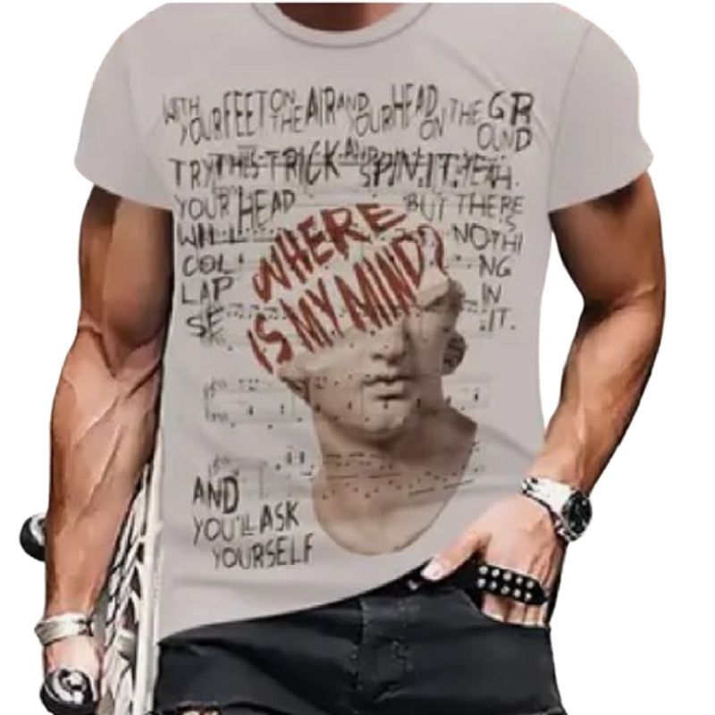100 - Camiseta Para Hombre Color Beige