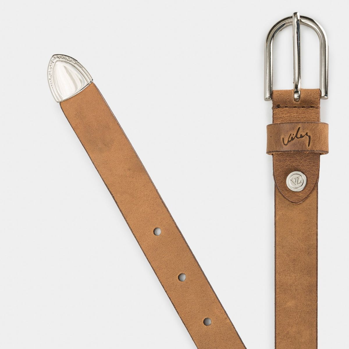 VELEZ - Vélez Cinturón Unifaz Hera De Cuero Para Mujer Puntera Metálica Miel