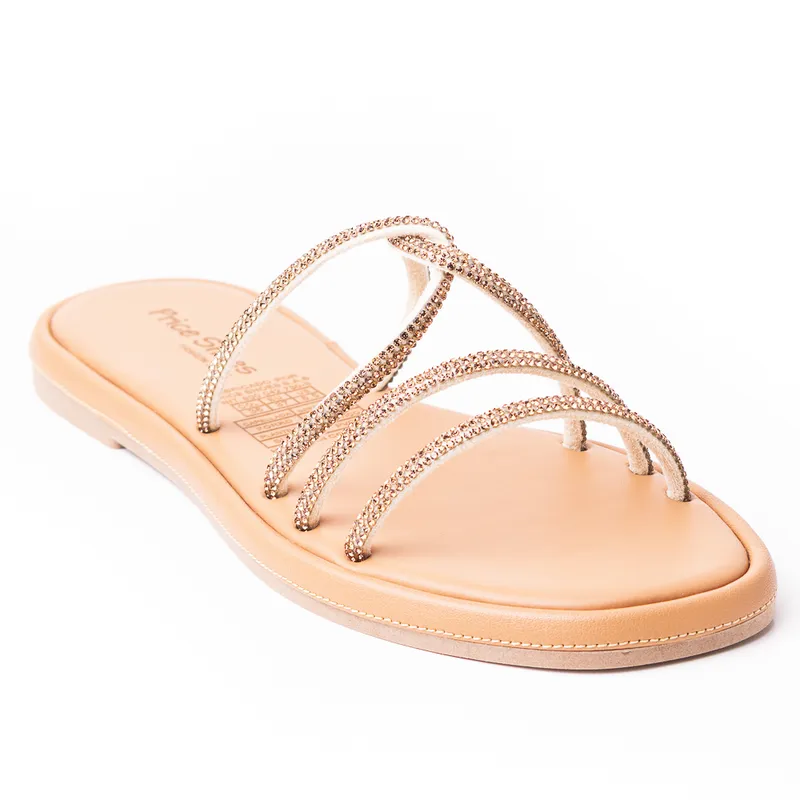 PRICE SHOES - Priceshoes Sandalias Planas para mujer 902H-08AMARETTO