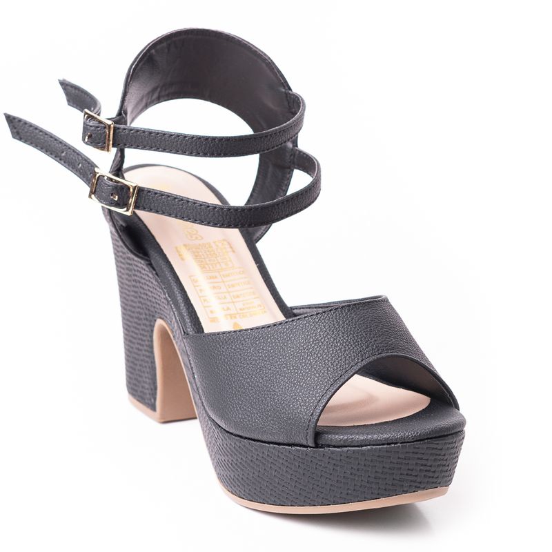 PRICE SHOES - Price Shoes Sandalias Tacon cubano mujer 182CE828NEGRO
