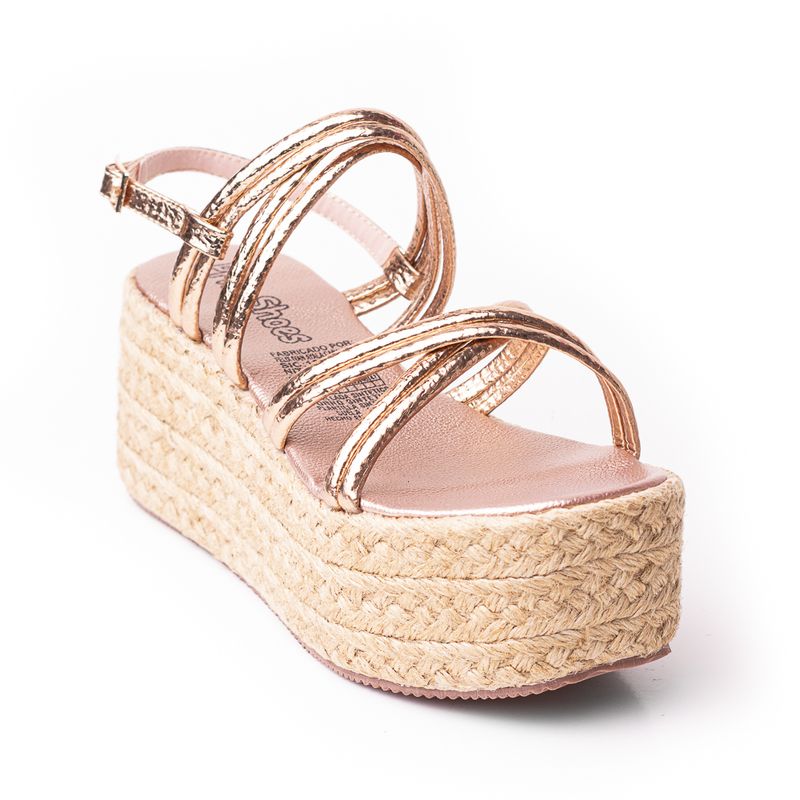 PRICE SHOES - Priceshoes Plataformas en yute Para Mujer 382075OROROSA