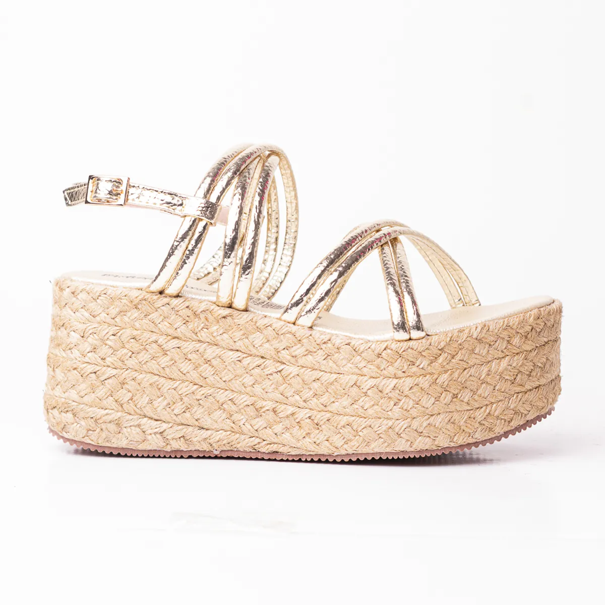 PRICE SHOES - Priceshoes Plataformas en yute Para Mujer 382075CHAMPANA