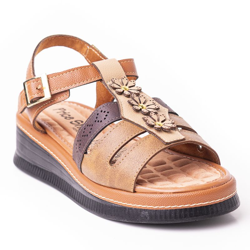 PRICE SHOES - Priceshoes Sandalia Confort Para Mujer 6925499TIERRA