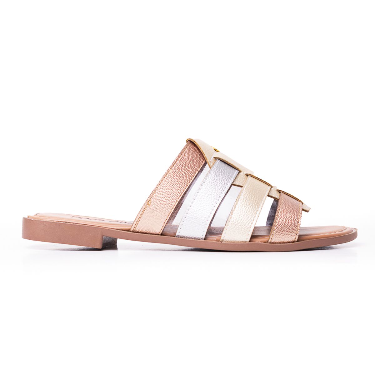 PRICE SHOES - Priceshoes Sandalia Plana para dama 692V233OROROSA