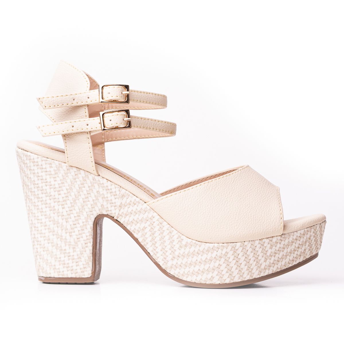 PRICE SHOES - Price Shoes Sandalias Tacon cubano mujer 182CE828BEIGE