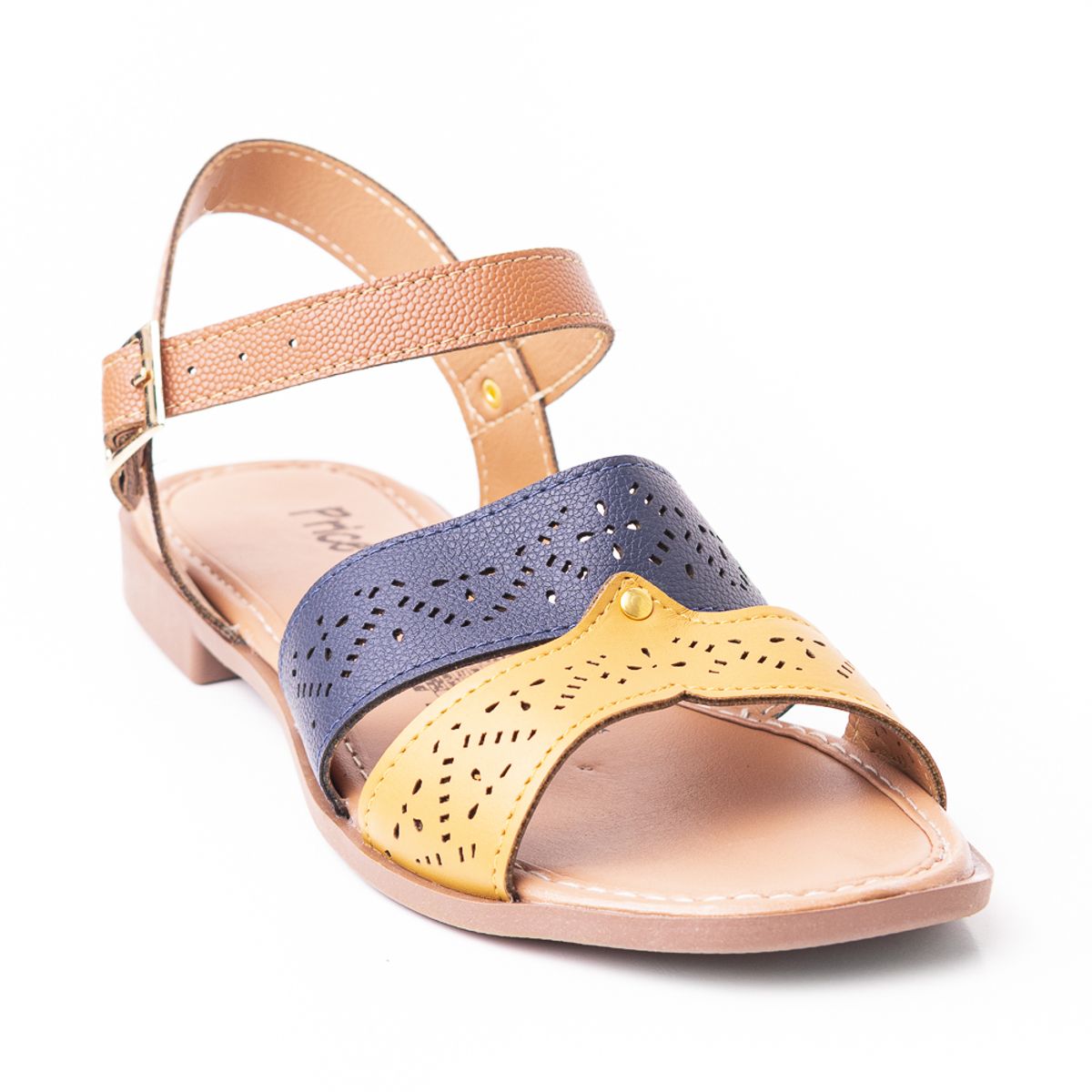 PRICE SHOES - Priceshoes Sandalia Plana para dama 692V225AZUL