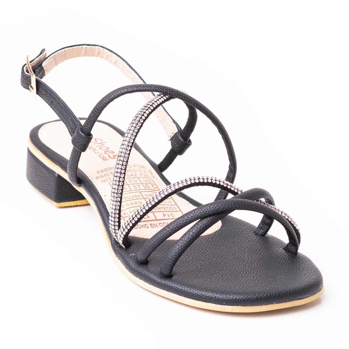 PRICE SHOES - Priceshoes Sandalias Planas para mujer 902M131NEGRO