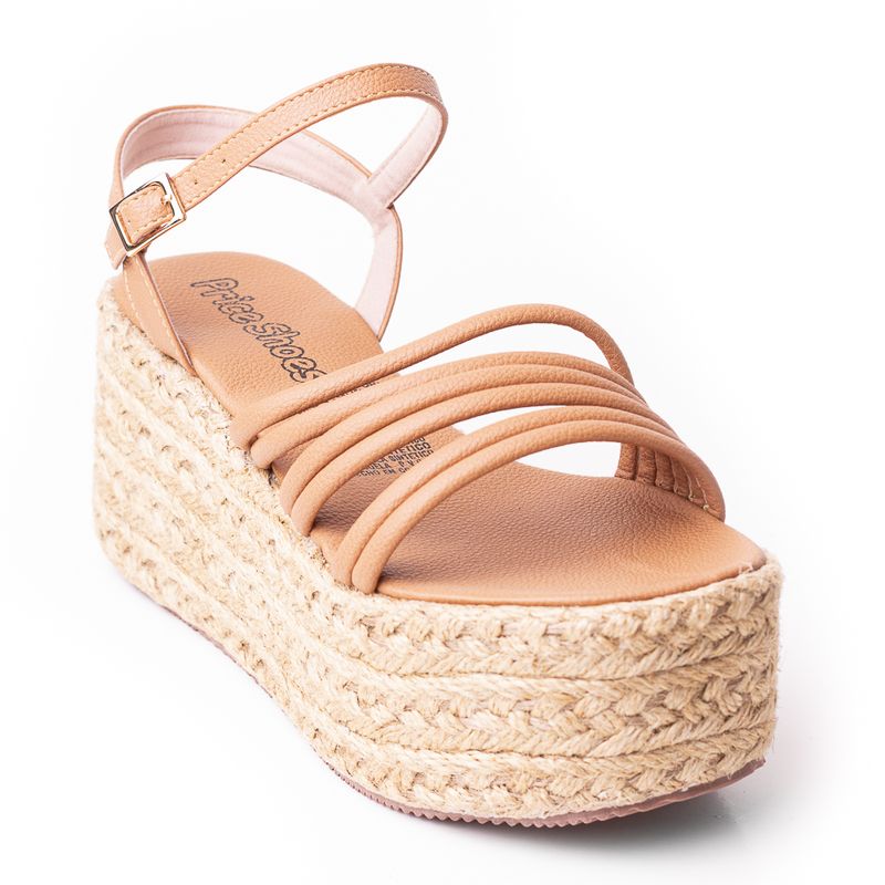 PRICE SHOES - Priceshoes Plataformas en yute Para Mujer 382074AMARETTO